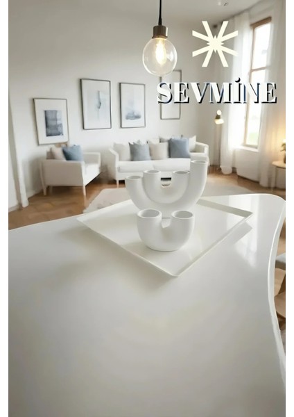 ✨ Beyaz Harmony 2’li Mumluk Seti – Beyaz 4’lü & 2’li U Form Mumluk