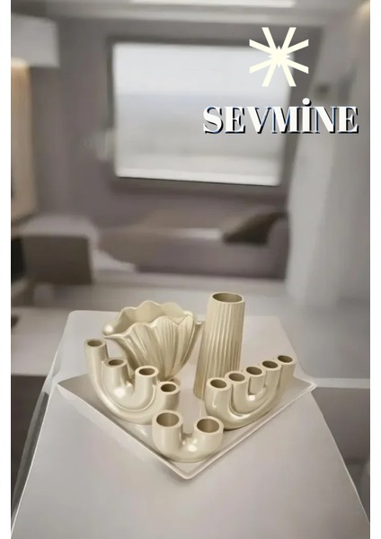 ✨krem Iskandinav Bohem Tarzı Trend Krem Harmony Dekor Seti fiyatları
