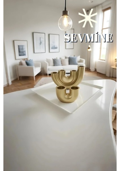 ✨ Golden Harmony 2’li Mumluk Seti – Altın 4’lü & 2’li U Form Mumluk