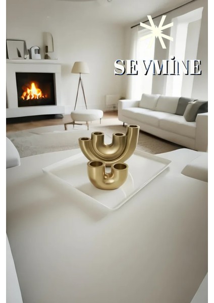 ✨ Golden Harmony 2’li Mumluk Seti – Altın 4’lü & 2’li U Form Mumluk modelleri