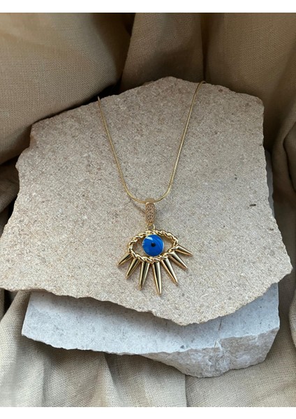 Mavi Göz ve Güneş Uçlu Kolye fiyatları