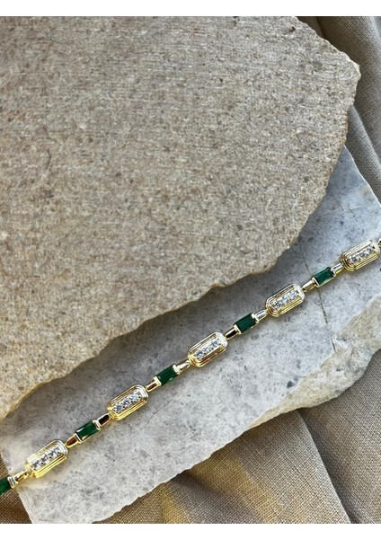 14K Yeşil ve Parıltı Taşlı Bileklik fiyatları