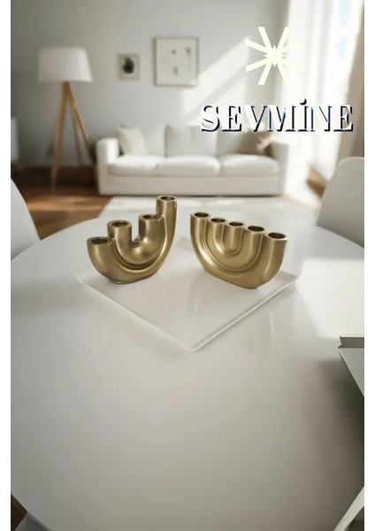 ✨ Golden Trio 2’li Mumluk Seti – Iskandinav & Bohem Altın Masa Dekoru fırsatları