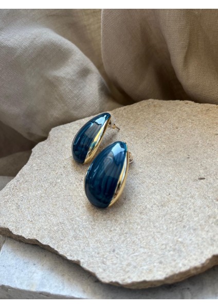 Mavi Taşlı Çekirdek Küpe fiyatları