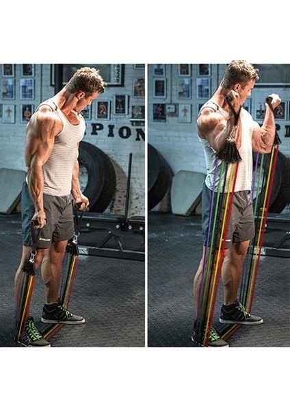 Buffer® 11 Parça Lateks Egzersiz Bandı Çekme Halatı Egzersiz Seti indirimleri