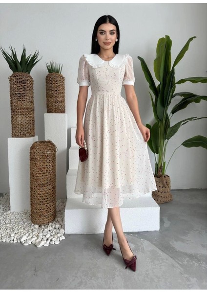 Aversa Inci Detay Şifon Elbise indirimleri