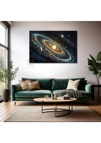 Kanvas Tablo Yüksek Kaliteli Kanvas Duvar Tablosu Evren Galaksi Yeni Ev Hediyesi Ev Dekorasyon