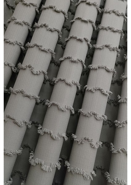 Iskandinav Şeritli Gri Fon Perde 1x3 Sık Pile Salon&yatak Odası Fon Perde fırsatları