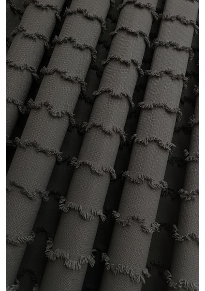 Iskandinav Şeritli Antrasit Fon Perde 1x3 Sık Pile Salon&yatak Odası Fon Perde fırsatları