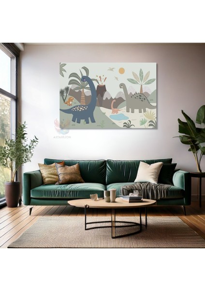 Kanvas Tablo Yüksek Kaliteli Kanvas Duvar Tablosu Çocuk Odası Dinozor Yeni Ev Hediyesi Ev Dekorasyon