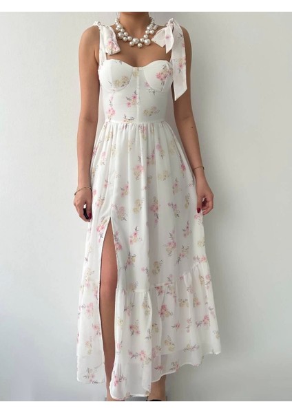 Roseta Bağlamalı Midi Elbise fiyatları