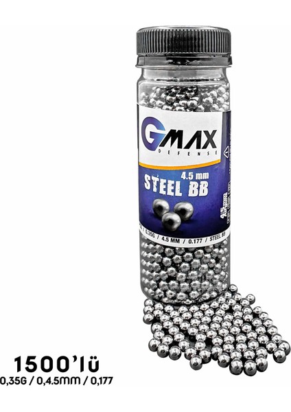Gmax Çelik Bilye 4.5 mm (1500'LÜ)