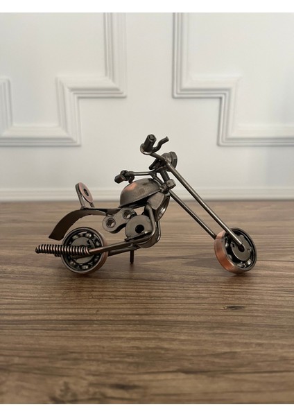 El Yapımı Dekoratif Metal Motosiklet - 15 x 9 cm fiyatları