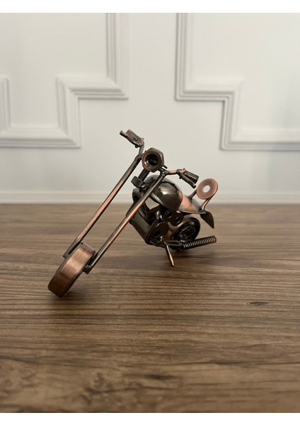 El Yapımı Dekoratif Metal Motosiklet - 15 x 9 cm modelleri