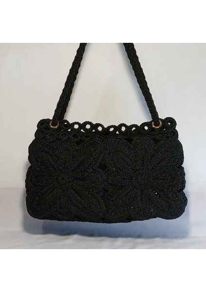 El İşi Örgü Siyah Çanta modelleri