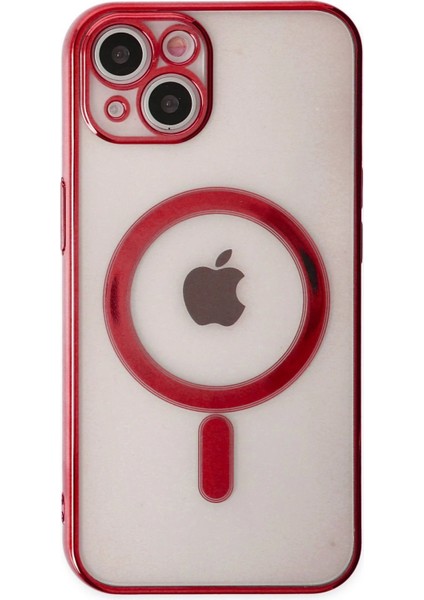 iPhone 14 Plus Kılıf Magneticsafe Lazer Silikon - Kırmızı - SUAT6202-9440 fiyatları