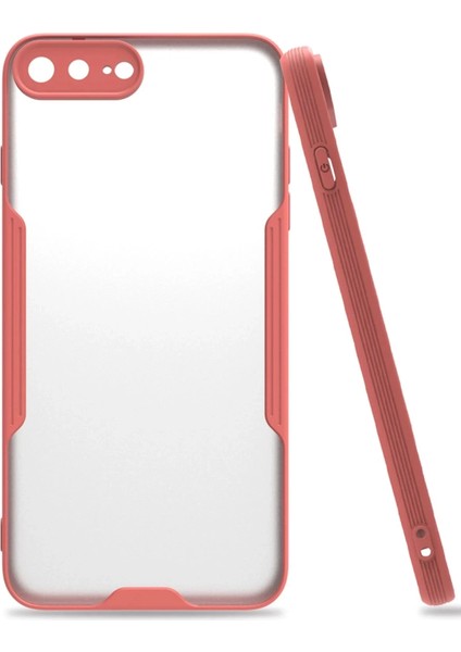 Newface iPhone 7 Plus Kılıf Platin Silikon - Pembe