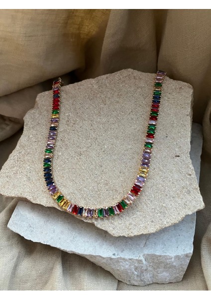 Renkli Taşlı Kolye modelleri