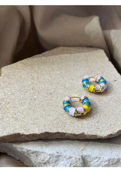 Açık Renkli Simit Küpe