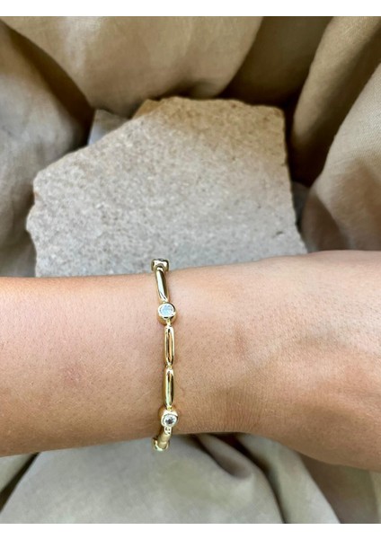 14K Sıralı Taşlı Bileklik fiyatları