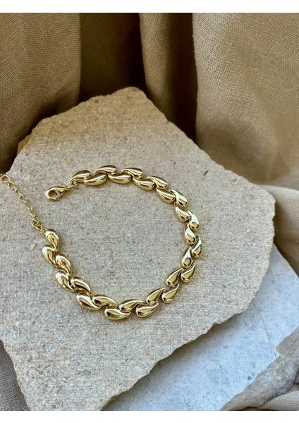 14K Sıralı Damla Bileklik