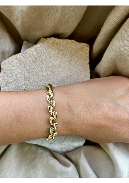 14K Sıralı Damla Bileklik modelleri