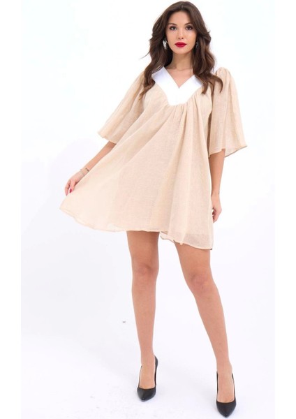 7009 Elbise-Bej fiyatları