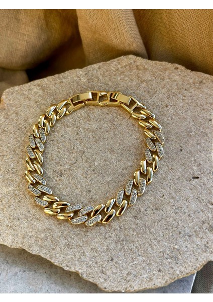 14K Örüntü Taşlı Bileklik