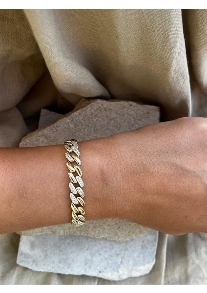 14K Örüntü Taşlı Bileklik modelleri