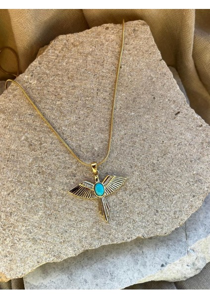 Taşlı Antik Kuş Uçlu Kolye fiyatları