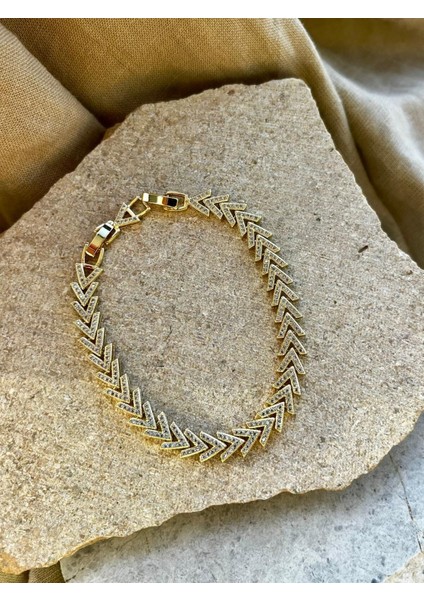 14K Taşlı V Bileklik fiyatları