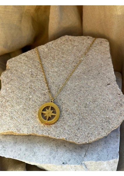 Taşlı Antik Yıldız Uçlu Kolye fiyatları