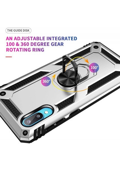 Samsung Galaxy A02 Kılıf Sofya Yüzüklü Silikon Kapak - Gümüş - SUAT4398-7919 indirimleri