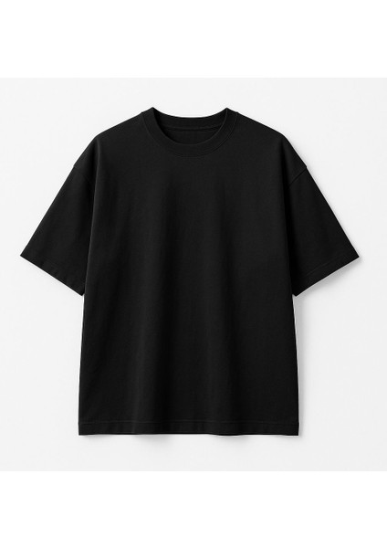 Ejder Baskılı Unisex Bisiklet Yaka Pamuk Oversize T-Shirt fiyatları