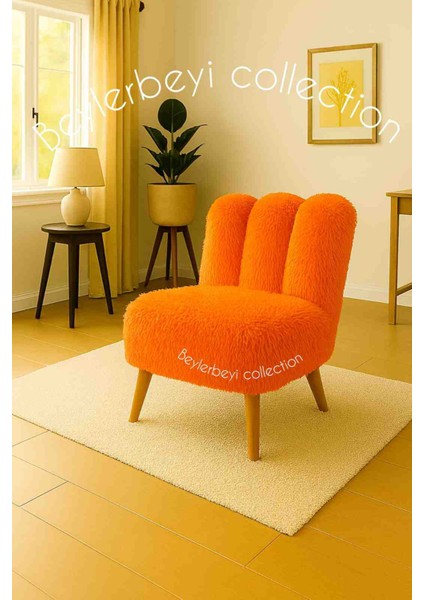 Tekli Koltuk, Sırtlı Puf ,neon Tedy Kumaş, Çay Seti Koltuk Takımı , Dekoratif Berjer,mini Berjer