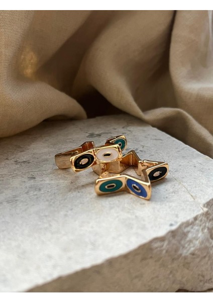 Altın Renkli Gözlü Yıldız Küpe