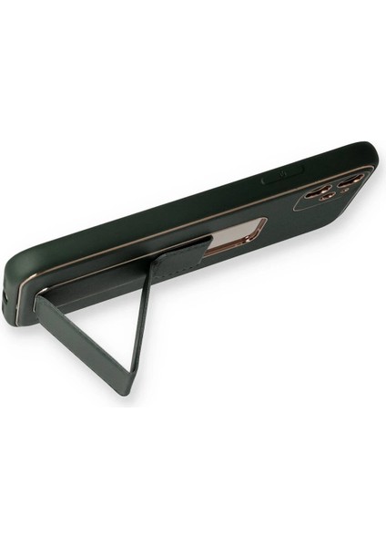 iPhone 12 Kılıf Coco Deri Standlı Kapak - Füme - SUAT8031-1492 modelleri