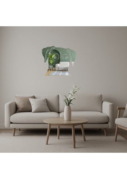 Modern Köpek Yüzü Aynalı Tablo - SUAT7374-2529