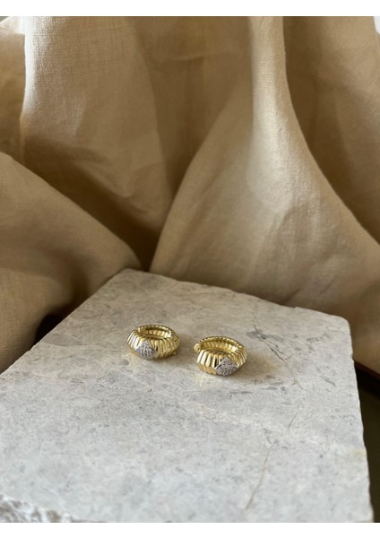 Sıralı Taşlı Küpe