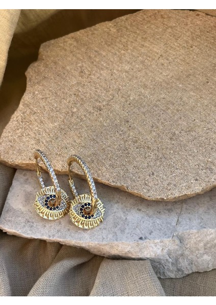 Altın Renkli Göz Detaylı Küpe fiyatları