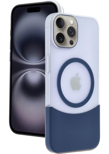 Apple iPhone 15 Pro Max Velar Magsafe Kapak - Lacivert - SUAT7226-5601 modelleri