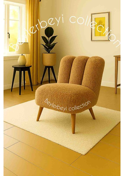 Tekli Koltuk, Sırtlı Puf ,neon Tedy Kumaş, Çay Seti Koltuk Takımı , Dekoratif Berjer,mini Berjer