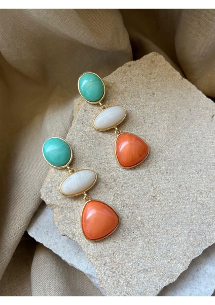 Sarkıt Üç Renkli Küpe fiyatları