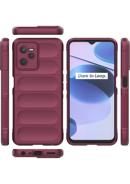 Realme C35 Kılıf Optimum Silikon - Bordo - SUAT7615-2234 modelleri
