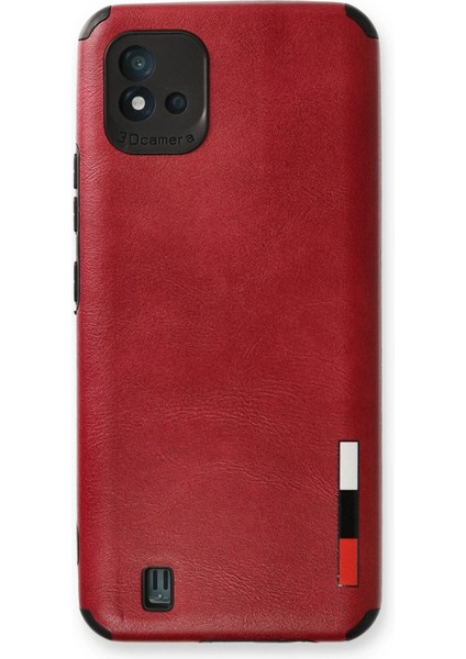 Realme C11 2021 Kılıf Loop Deri Silikon - Kırmızı - SUAT9088-3964