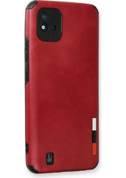 Realme C11 2021 Kılıf Loop Deri Silikon - Kırmızı - SUAT9088-3964 fiyatları