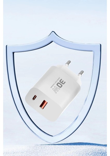 Konfulon C89Q 1 Adet 30W Type-C ve 1 Adet 22.5W USB Çıkışlı Ekstra DL49 1m USB To Type-C Kablolu Pd Şarj Cihazı - Beyaz modelleri