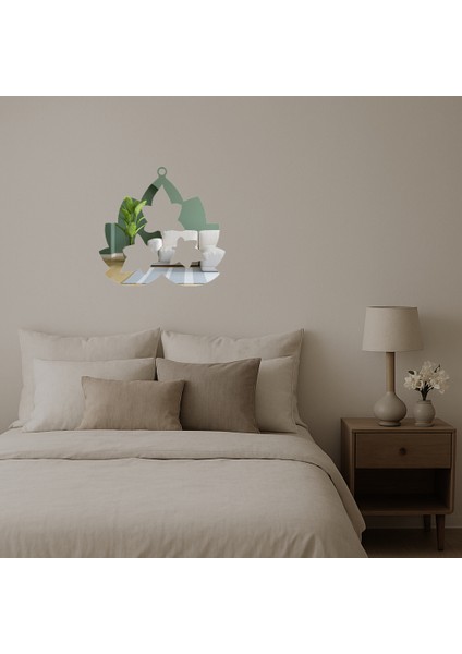 Yaprak ve Çiçek Motifli Duvar Aynalı Tablosu - SUAT4773-3951 fiyatları