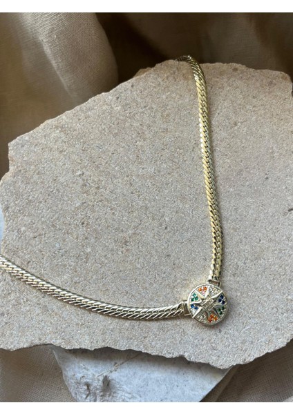 Taşlı Kuzey Yıldızı Uçlu Kolye