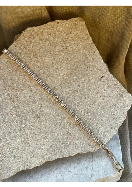 Taşlı Ince Dizilim Bileklik